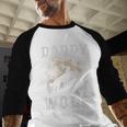 Daddy Wolf Wolves Dad Moon Fathers Day Men Baseball Raglan Shirt