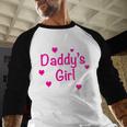 Daddy's Girl Shirt With Pink Lettering Men Baseball Raglan Shirt