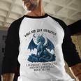 Dads Are Like Dragons Legendary Protective Fatherhood Men Baseball Raglan Shirt