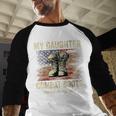 My Daughter Wears Combat Boots Proud Army Dad Veteran Day Men Baseball Raglan Shirt