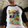 DC Comics Father's Day Justice League Dad Attributes Men Baseball Raglan Shirt