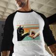 I Didn't Choose The Cat Dad Life Funny Cat Lovers Vintage Men Baseball Raglan Shirt