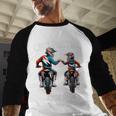 Dirt Bike Family Father Son Motocross Off-Road MX Dad Boys Men Baseball Raglan Shirt