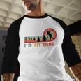 Disc Golf I'd Hit That Frisbee Golfer Retro Men Dad Men Baseball Raglan Shirt