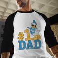 Disney Donald Duck Number One Dad Sunglasses Father's Day Men Baseball Raglan Shirt