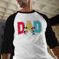 Disney Mickey And Friends Mickey Minnie Dad Collegiate Logo Men Baseball Raglan Shirt