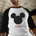 Disney Mickey Mouse Dad Family Small Men Baseball Raglan Shirt