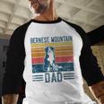 Dog Berner Dad Vintage Bernese Mountain Dad Men Baseball Raglan Shirt