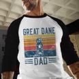 Dog Dad Vintage Great Dane Dad Men Women Kids Men Baseball Raglan Shirt