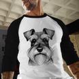 Dog Fingerprint Miniature Schnauzer Dad Mom Men Baseball Raglan Shirt