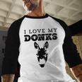Donkey Mom Or Dad I Love My Donks Farmer Men Baseball Raglan Shirt