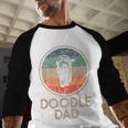 Doodle Dog Vintage Doodle Dad Small Men Baseball Raglan Shirt