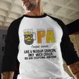 Drinking Opa Like A Regular Grandpa Much Cooler Beer Dad Men Baseball Raglan Shirt