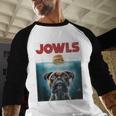 Drooling Boxer Jowls Fawn Dog Mom Dog Dad Burger Men Baseball Raglan Shirt