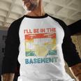 Drumming Basement Drum Set Drummer Rock Dad Grandpa Men Baseball Raglan Shirt