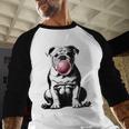 English Bulldog Bubble Gum Vintage Dog Mom Pet Dad Men Baseball Raglan Shirt