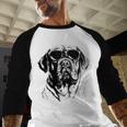 English Mastiff Sketch Drawing Art Dog Lover Mom Dad Women Men Baseball Raglan Shirt