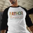 FA-Thor Like Dad Just Way Mightier Hero Fathers Day Small Men Baseball Raglan Shirt