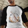 Fast Food Deer Hunting Hunter Dad Tail Buck Men Baseball Raglan Shirt
