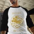 Father Of Cats Shirt Cat Dad Cat Daddy Men Baseball Raglan Shirt