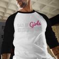 Father's Day Dad From Girl Outnumbered Men Baseball Raglan Shirt