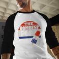 Fathers Day Shirt Cool Dad Bombest Pop Retro 80s Dad Men Baseball Raglan Shirt