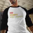 Fathers Day From Wife Son Kids Dad Grandpa Great Grandpa Men Baseball Raglan Shirt