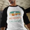 My Favorite Ski Buddies Call Me Dad Ski Dad Men Baseball Raglan Shirt