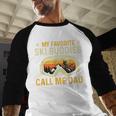 My Favorite Ski Buddies Call Me Dad Skier Skiing Lover Men Baseball Raglan Shirt