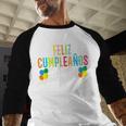 Feliz CumpleañOs Papi Spanish Dad Birthday For Kids Men Baseball Raglan Shirt
