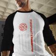 Firefighter Husband Father Fireman For Dad Men Baseball Raglan Shirt