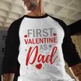 My First Valentine As Dad 2025 For a Proud New Father Men Baseball Raglan Shirt