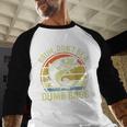 Fishing Father Day Tee Bruh Don't Be a Dumb Bass Dad Men Baseball Raglan Shirt
