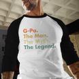 G-Pa The Man The Myth The Legend Dad Grandpa Men Baseball Raglan Shirt