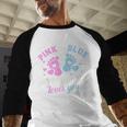 Gender Reveal Daddy Dad Men Baseball Raglan Shirt
