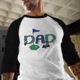 Golf Dad Hole In One Golf First Birthday Boy Party Men Baseball Raglan Shirt