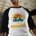 Gymnastics Mom Dad I'm Here To Watch My Flippin' Daughter Men Baseball Raglan Shirt