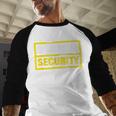 Halloween Adult Costume Dinosaur Security Dad Mom Men Baseball Raglan Shirt