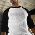 Halloween Mom Dad Daughter Adult Costume Unicorn Security Men Baseball Raglan Shirt