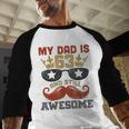 Happy His Birthday My Dad Is 63 Years Old And Still Awesome Men Baseball Raglan Shirt