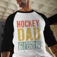 Hockey Dad Shirt Men Fathers Day Hockey Dad Men Baseball Raglan Shirt
