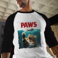 Humorous Paws Parody Cat Mouse For Cat Lover Cat Mom Cat Dad Men Baseball Raglan Shirt
