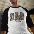 Hunting Dad Duck Camouflage Camo Preppy Camo Dad Camo Men Baseball Raglan Shirt