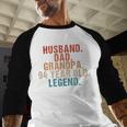 Husband Dad Grandpa 94 Year Old Legend 94th Bday Men Men Baseball Raglan Shirt