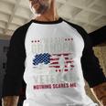 I'm A Dad Grandpa And Veteran Retro Papa Grandpa Men Baseball Raglan Shirt