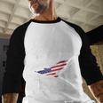 I'm A Dad Grandpa And A Veteran US Flag Veterans Day Men Baseball Raglan Shirt