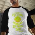 I'm Not Yelling This Is Just My Softball Dad Voice Men Baseball Raglan Shirt
