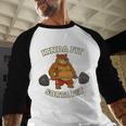 Kinda Fit Sorta Fat Gym Dad BOD Workout Apparel Men Baseball Raglan Shirt