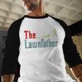 Lawn Mowing Lawnfather Dad Lawn Mower Gardening Men Baseball Raglan Shirt
