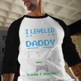 Leveled Up To Daddy Again Gamer Dad Est 2026 Men Baseball Raglan Shirt
